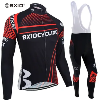 

BXIO Brand Winter Thermal Fleece Cycling Clothing Sets Pro Team Bike Downhill Jersey Skinsuit MTB Sport Wear Roupas De Ciclismo