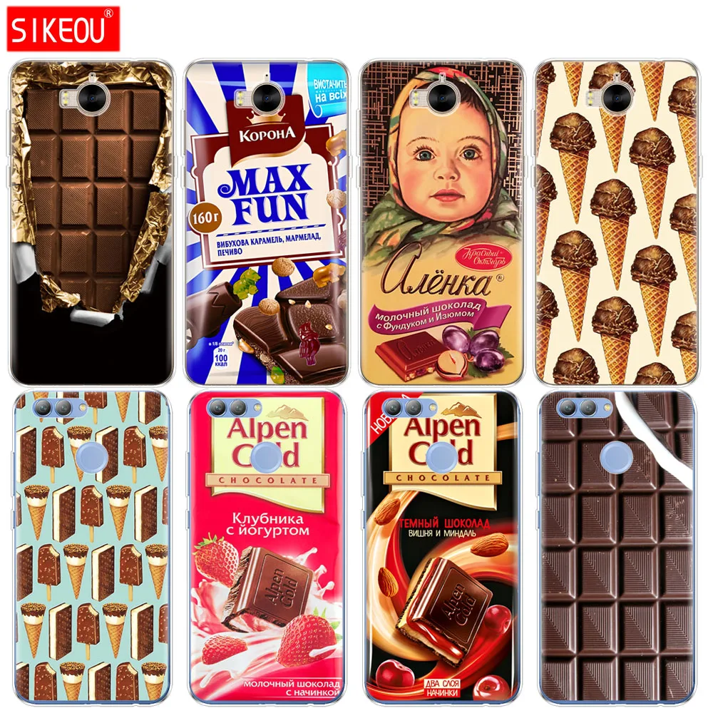 Силиконовый чехол для телефона SIKEOU alenka bar wonka chocolate huawei Y3 Y6 Y5 2 II 2017 nova 2s LITE plus |