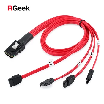 

1m Mini SAS 8087 SFF-8087 to 4 SATA Splitter Cable Forward Breakout