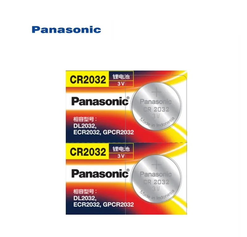 Panasonic оригинальный 2 шт cr2032 кнопочные батареи 3В Монета литиевая батарея для часов