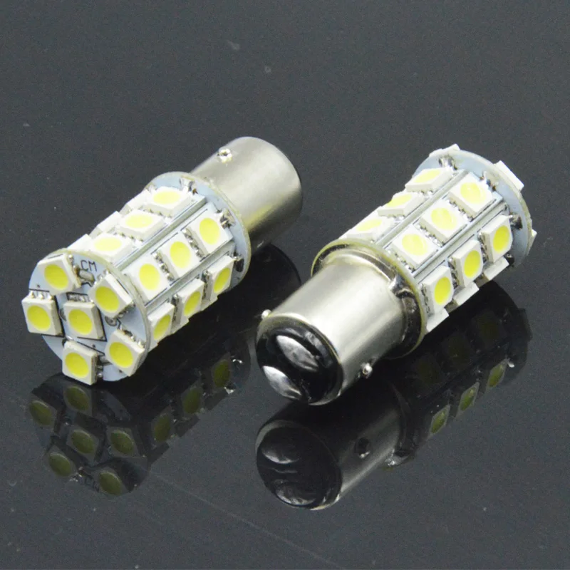 AICARKAS 2 шт. 1157 BA15D Автомобильная стробоскопическая вспышка 27 SMD 5050 светодиодный ные