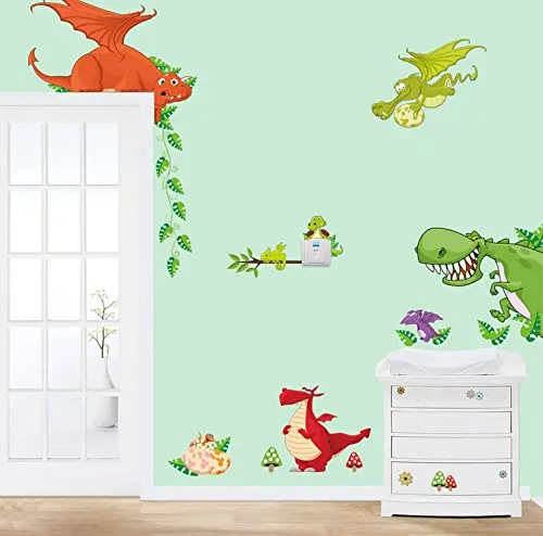 

New Style Animal Zoo Dinosaur Plant Wall Stickers Vinyl Decals