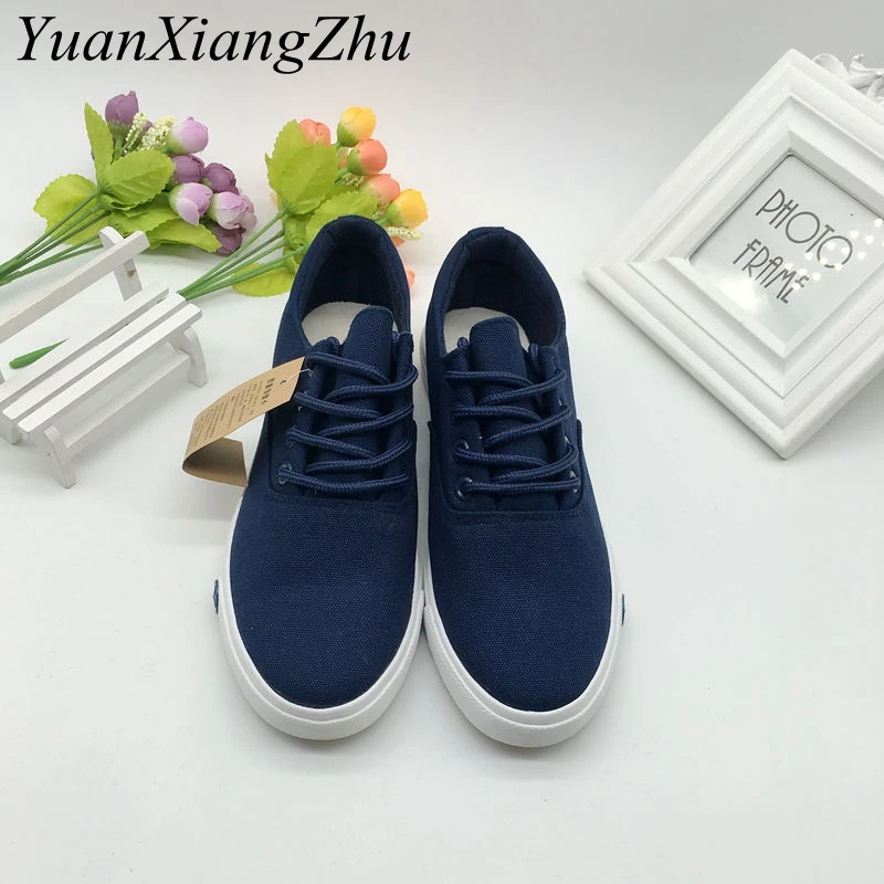 

Brand Canvas Men Shoes 2018 Men Vulcanize Shoes Factory Outlet Black/Blue Summer Comfort Breathable Fashion Casual Male Shoes