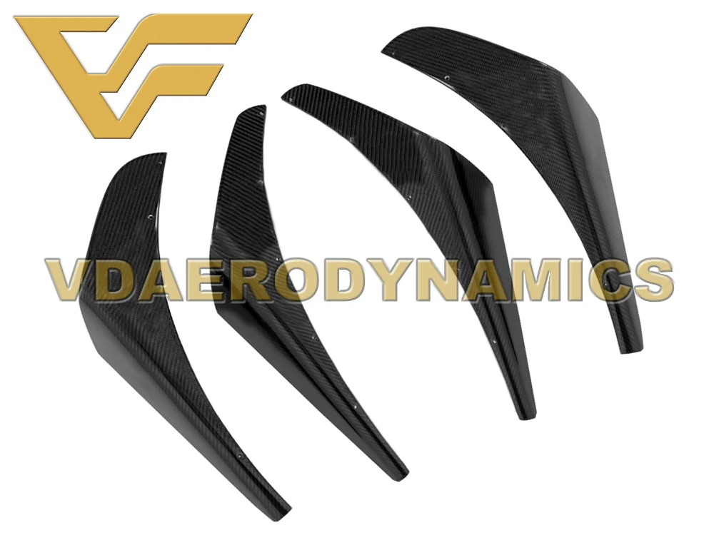 01-07 EVO7 EVO8 EVO9 передний бампер из углеродного волокна спойлер Canards Splitter-4 вида стилей