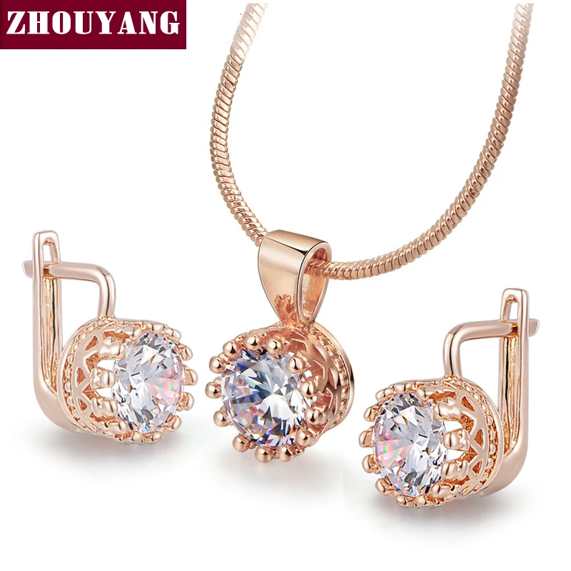 Buy ZYS169 Crown Cubic Zirconia Rose Gold