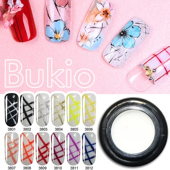

Bukio Long Lasting 5ml/1pcs Painting Glue Colorful Nail Art Pull Line Carved Plastic Creative Glue DIY for Manicure Decoration