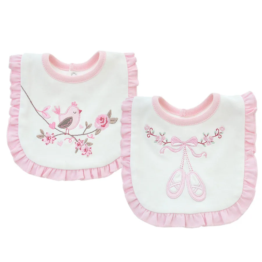 

ideacherry 1Pcs 4 Styles Baby Bibs Newborn Girl Accessories Burp Bandana Cotton Soft Toddler Embroidery Scarf Infant Saliva Towl