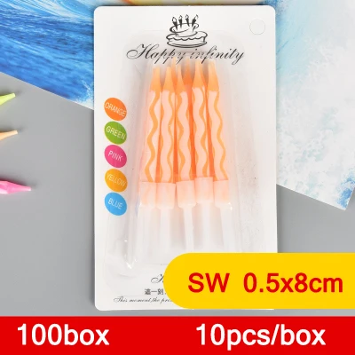 orange 50 box 50/100 коробок, свечи на день рождения, декоративные свечи для детского торта, романтические вечерние свечи, праздничные принадлежности, свадебные украшения - Цвет: orange 50 box