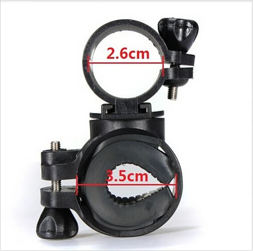 Discount 360 Swivel Bike LED Flashlight Mount Bracket Flash Torch Holder Front Light Clip Clamp Lantern Bicycle Accessories 4