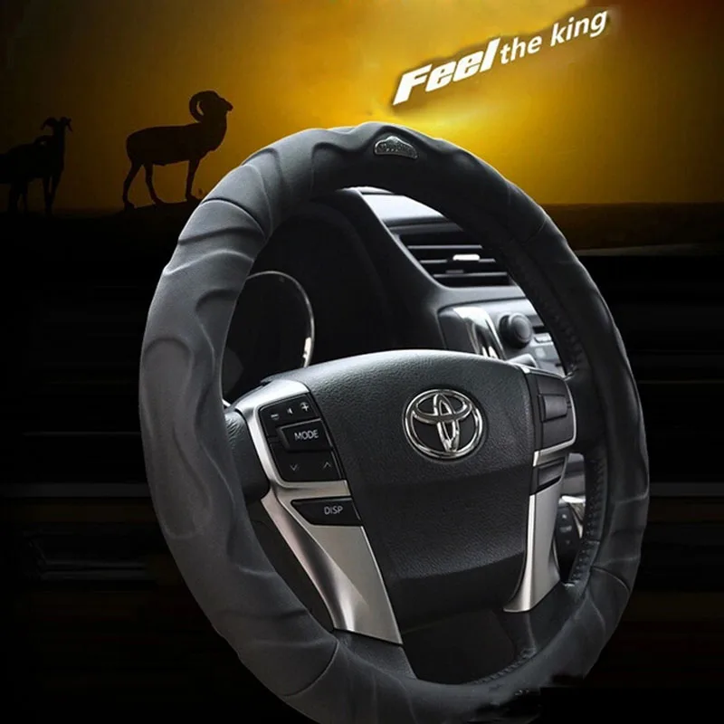 Овчина чехол рулевого колеса автомобиля универсальный кожаный Лидер продаж бренд k3 k4 q1 x1 x3 x4 современный ix35 крышка рулевого колеса