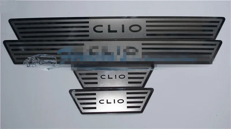 Высокое качество, нержавеющая сталь, ультра-тонкая Автомобильная Накладка/Накладка на дверь, внешний порог для- Renault CLIO, автомобильный Стайлинг