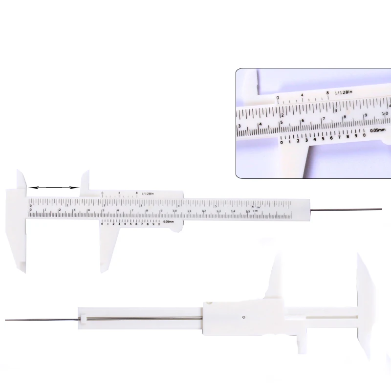 1 шт./лот 0-150 мм регулируемый пластиковый Штангенциркули мини раздвижная линейка прибор измерение макияж бровей Контурный карандаш для губ