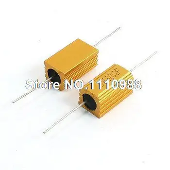 

5% 5W 80 Ohm Wirewound Aluminum Housed Resistor Gold Tone 2Pcs