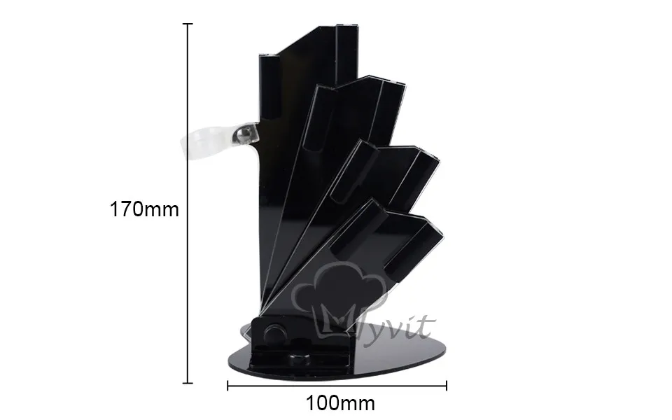 Высокое качество красивый акриловый кухонный керамический нож держатель нож стенд блок для 3 ''4'' 5 ''6'' ножи с одним овощечистка