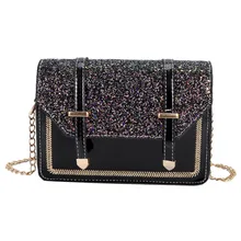 Модные сумки через плечо для женщин роскошные сумки женские сумки дизайнерские женские дикие цепи блесток сумка через плечо bolsa feminina