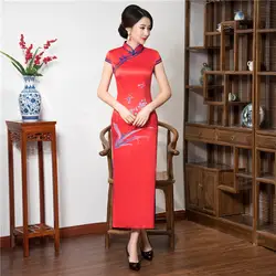 Шанхай история из искусственного шелка Qipao Лонг Cheongsam национальный тренд платья китайский стиль традиционное китайское платье для дам