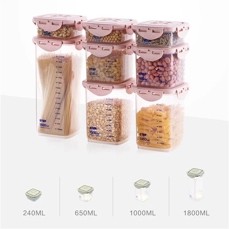 WBBOOMING Healthy Plastic Box Food Storage Box Storage Tank Airtight Plastic Containers Sealed Cans For Coarse Cereals Grains