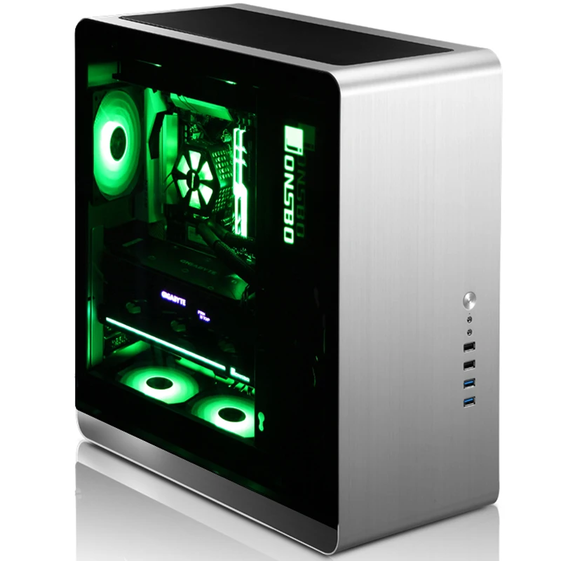 JONSBO UMX4 RGB версия Шасси Совместимость для больших материнских плат ATX Поддержка AURA изменение цвета алюминиевый чехол для компьютера