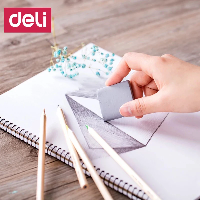 

Deli professional stationary cube soft flexible Kawaii Chancery art rubber erasers for school art painting