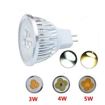

5pcs/lots High Power Spotlight Bulb MR16 12V Dimmable 3W 4W 5W LED Light Warm/Cool White LED Lamp Downlight Free Shipping