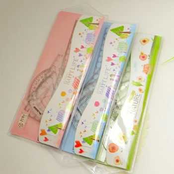 

4pcs(1set) New Korean stationery Small, fresh and lovely ruler for students Transparent plastic ruler 20CM rulers school supply