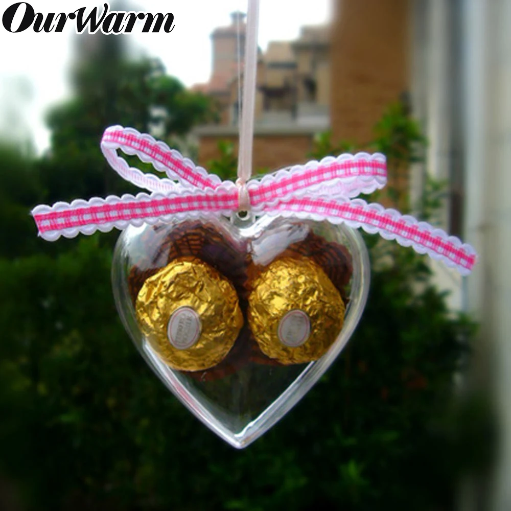 OurWarm 10 шт. свадебные подарки для гостей прозрачный пластиковый фотоконтейнер