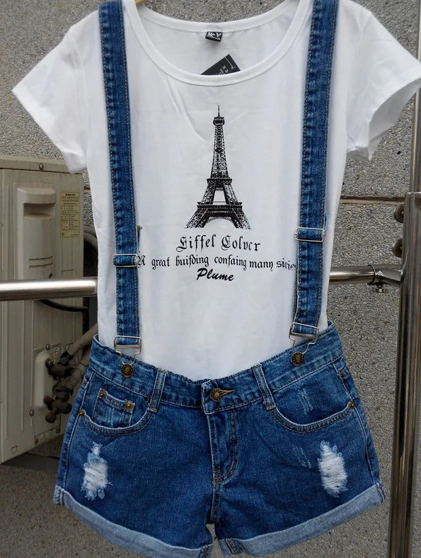 Shorts with overall straps Outlet