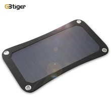 GBtiger 7 Вт Панель солнечного зарядного устройства водостойкий аварийный внешний аккумулятор подходит для смартфонов, планшетов, MP3, MP4, камеры, psp, gps
