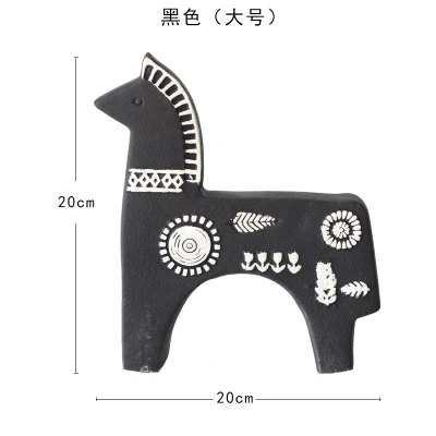 الحديث بسيط الفروسية الحصان الإبداعية السيراميك الحرف التماثيل زخرفة المنزل غرفة المعيشة الأثاث خزانة الأطفال يموت