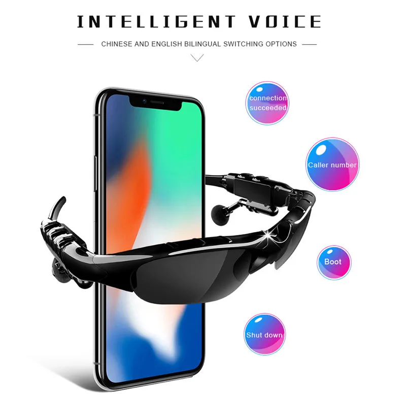 Новинка 2019 модные солнцезащитные очки Bluetooth 5 0 наушники гарнитура X8S умные с