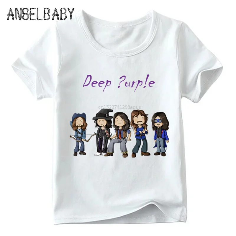 

Children Deep Purple Rock England Music Band Print Funny T shirt Boys and Girls Summer White Tops Kids Casual T-shirt,HKP4416