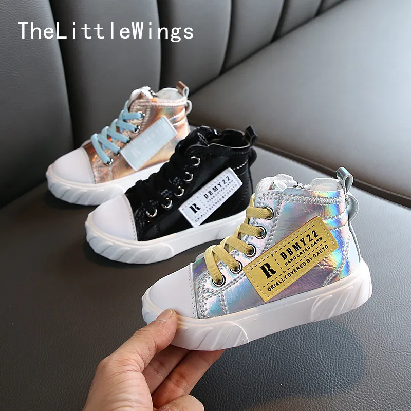 

Children's Board Shoes Tide 2019 New Single Shoe Laces Korean Edition Side Zipper Casual Shoes for Boys and Girls 1-3 Years Old