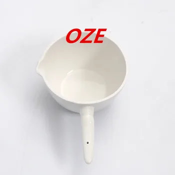 

1PCS 125ml Ceramic Evaporating dish Round bottom with handle For Laboratory