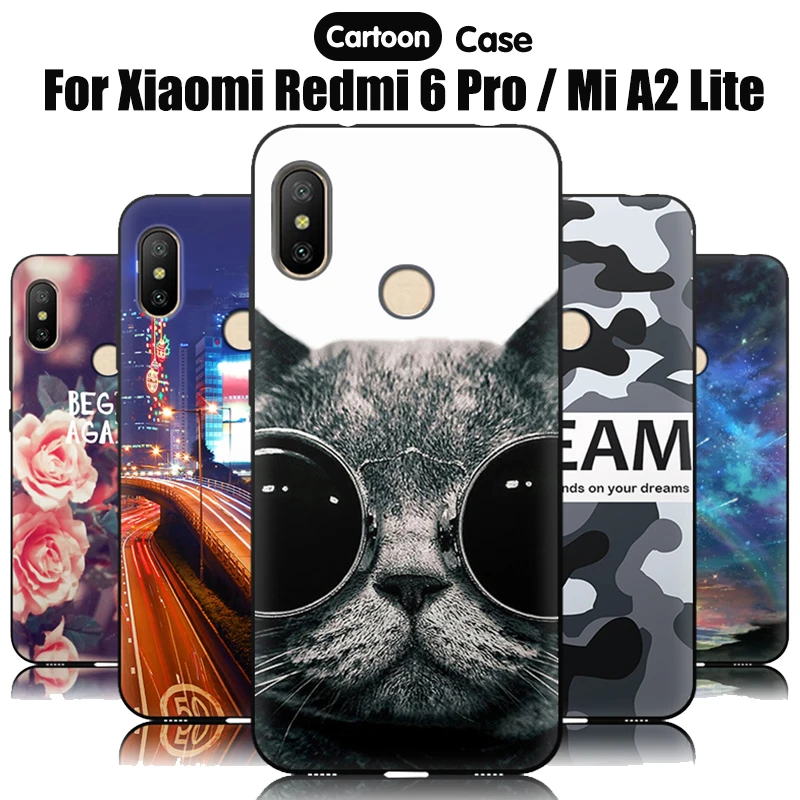 

EiiMoo Soft Silicon Cover Case For Xiaomi Redmi 6 Pro Case For Xiaomi Mi A2 Lite Phone Back Coque For Xiomi Redmi 6Pro mia2 lite