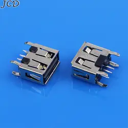 JCD 4Pin 180 градусов Тип плоский угол Женский USB PCB разъем гнездо, usb-разъем Plug