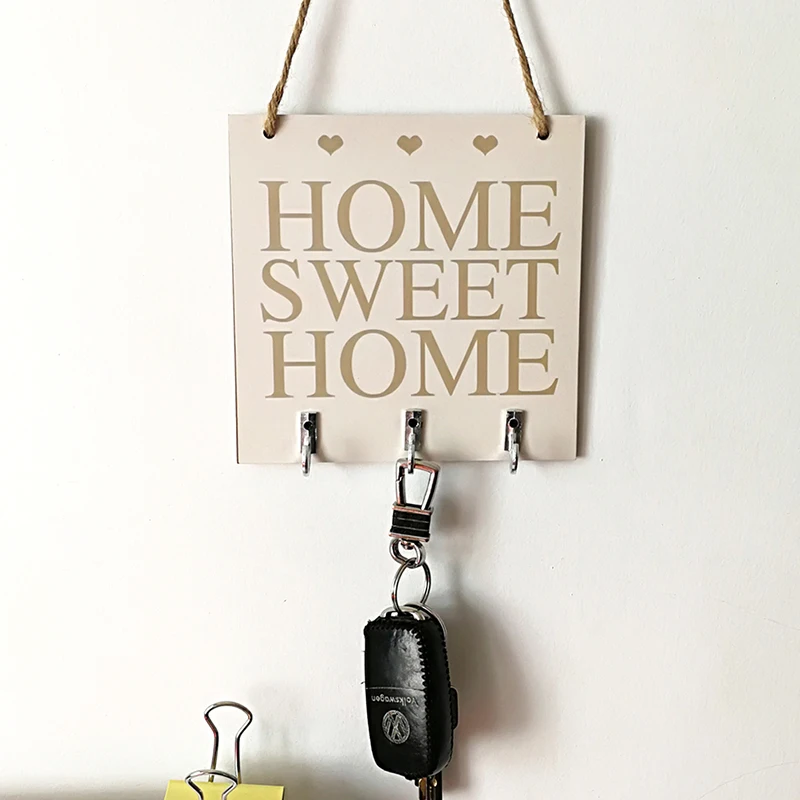 3 крючка "Home Sweet Home", полки, держатели для ключей, полка для хранения, подвесные крючки, настенная стойка, держатель для дома, вешалка для хранения