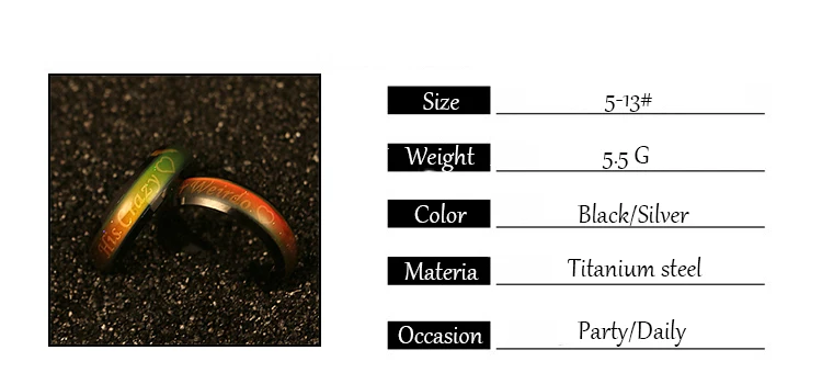 Aikasiya рок кольцо меняющее цвет его сумасшедшие ее странные Пары Кольца, титановые, стальные кольца обручальное кольцо юбилейные ювелирные изделия