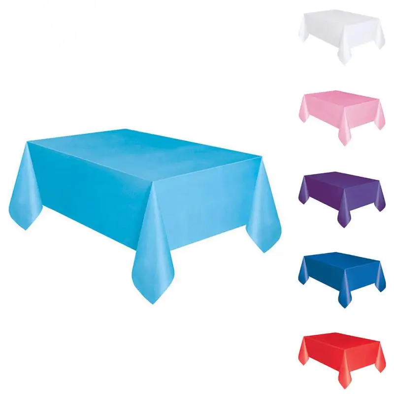 

NEW 137cm*274cm inch Rectangle solid color Tablecloth Table Cover Satin for Banquet Wedding Party Decor Disposable Tablecloth