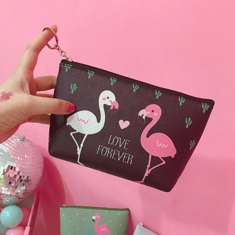 Creative Flamingo Pattern Women Cosmetic Bag Storage Zipper PU Makeup Bag Toiletry Portable Make Up Case Pouch Toiletry Wash Kit Creative Flamingo Pattern Women Cosmetic Bag Storage Zipper PU Makeup Bag Toiletry Portable Make Up Case Pouch Toiletry Wash Kit