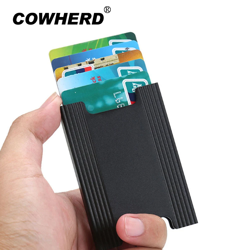 Credit Card Anti RFID Scanning Easy carrying Aluminum Metal Bank Card