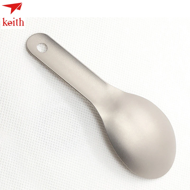 Keith vajilla mango corto titanio cuchara cubiertos Camping vajilla niño bebé cuchara 14,3G Ti5314 envío de la gota