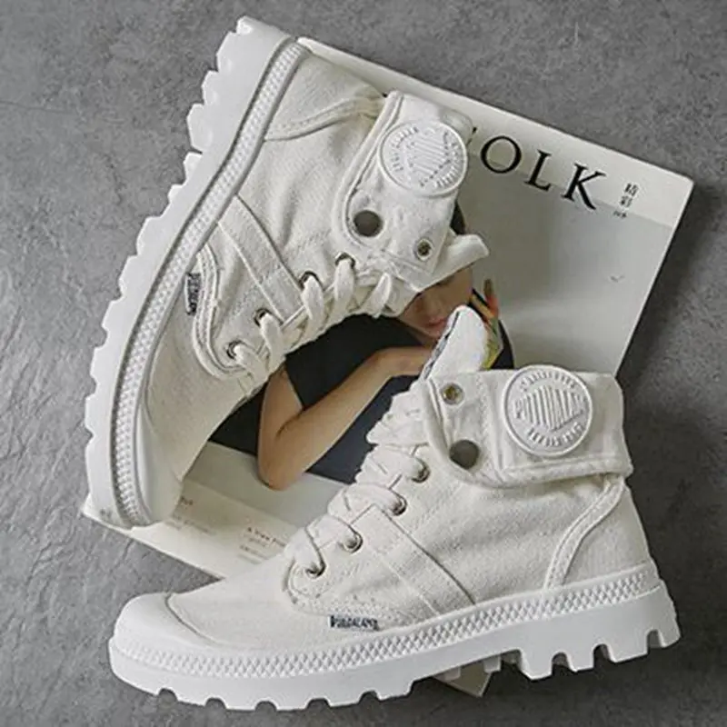 

Summer new women's shoes high help canvas shoes women retro white shoes tide.