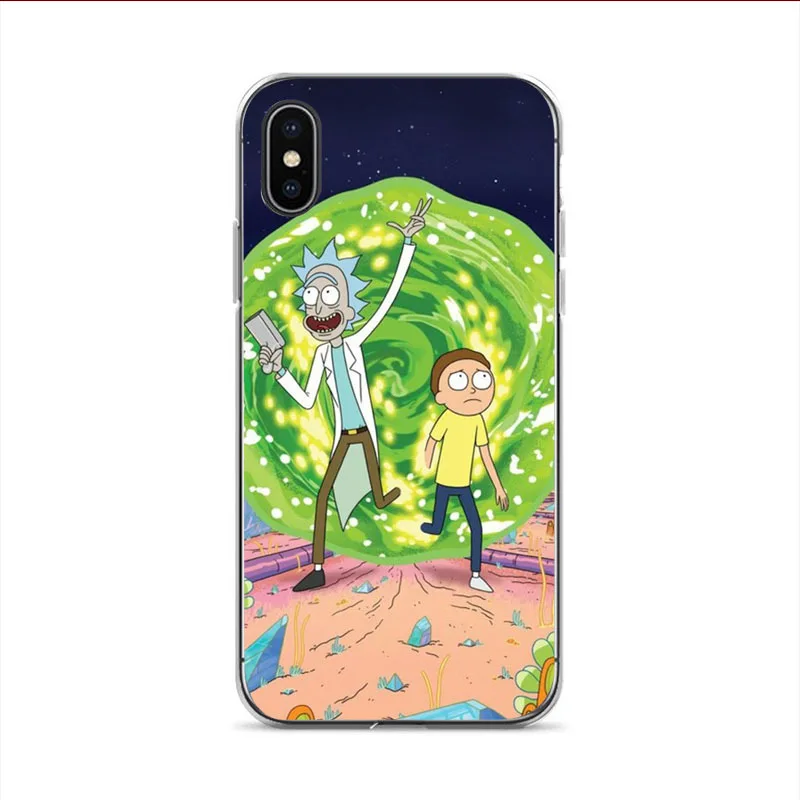 IMIDO family Love Рик и Морти funda мягкий пластиковый чехол для Apple iPhone X 6 6plus 6s 5 5S 7 8plus xr xs xsmax чехол - Цвет: 3