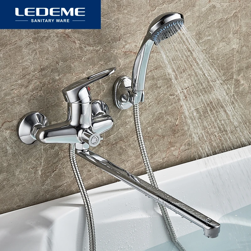 LEDEME 1 set Bathtub Faucets Outlet Pipe Bath Shower Bathtub Faucet