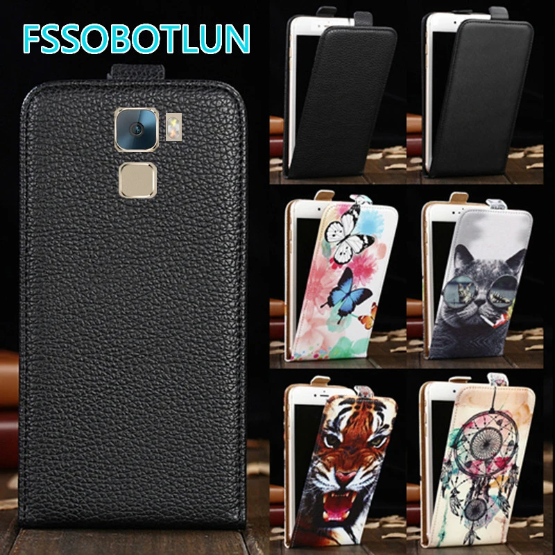 Factory Direct! TOP Quality Cartoon Drawing Vertical Flip PU Leather Cell Phone Case Cover For Huawei Honor 7 Premium | Мобильные