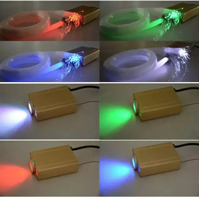 16 Вт светодиодный волоконно оптический светильник жектор с RGB цветами ИК