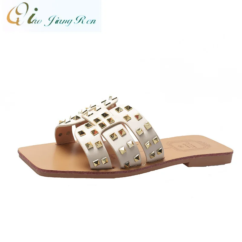 

Designer crystal sandals ladies flat shoes cool shoes flat shoes summer water diamond shoes ladies casual slippers mule Zapatos