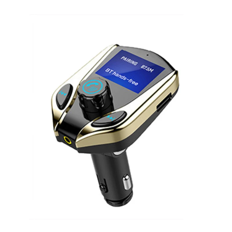 Bluetooth Car Kit Handsfree 1.3inch Large Screen 3.5MM AUX Audio A2DP MP3 Player FM Transmitter Support TF Card / U Disk Play