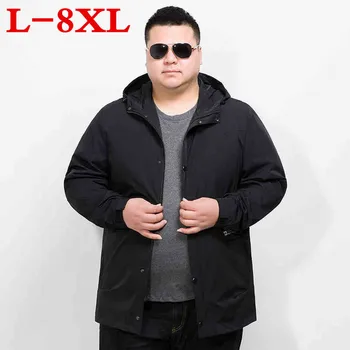 

Plus size 8XL 7XL 6XL 5XL softshell waterproof jacket coat men brand-clothing hooded black casual spring coat male windbreaker