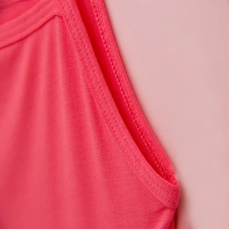 Summer Women Sleep Tops Sexy Solid Color Model Lingerie Girl Casual Home Camis Female Round Neck Sleeveless Ropa Sexy Nightwear